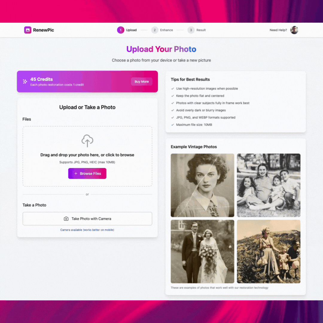 Upload Your Photo demo